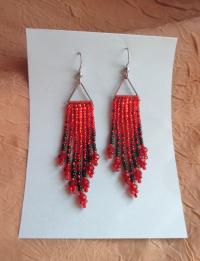 Beaded Fringe Earrings