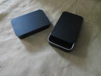 Black Slider Tins, Slide Lid Tin Containers, multiple sizes - Craft Tin, Stash Container, Black Tin