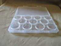 Bead Containers - Bead Organizers, empty bead kits, sets of bead containers in plastic case - multiple sizes and styles