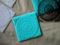 Mat Mold and Stamp - Mandala - Texture for Clay, Polymer Clay, Resin and casting - Silicone Cling Stamp