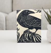 Raven Greeting Cards, Set of 2 Designs, Bulk Pack of Cards