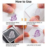 Butterfly Stamps - Silicone Cling Stamp - Texture Embossing Stamp