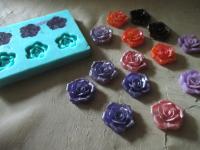 Small Floral Mold - Roses - for Resin, Clay, Casting and Baking, or for Soap or wax embeds