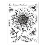 Sunflower Stamps - Silicone Cling Stamp - Texture Emossing Stamp