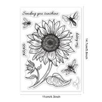 Sunflower Stamps - Silicone Cling Stamp - Texture Emossing Stamp