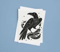 Raven Greeting Cards, Set of 2 Designs, Bulk Pack of Cards