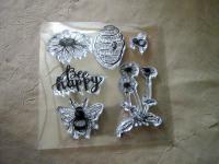 Bee Stamps - Silicone Cling Stamp - Texture Emossing Stamp