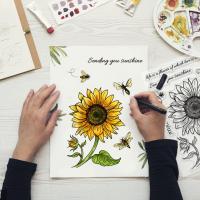 Sunflower Stamps - Silicone Cling Stamp - Texture Emossing Stamp