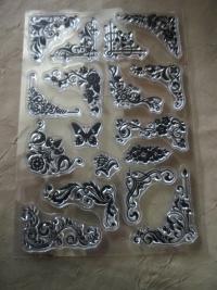 Borders and Scrolls - Stamps - Silicone Cling Stamp - Texture Embossing Stamp