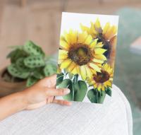 Sunflowers - Single Card or Bulk 10 Pack of Greeting Cards