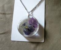 Flower Necklace - Real Dried Flowers - Resin Jewelry