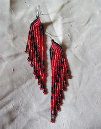 Beaded Fringe Earrings