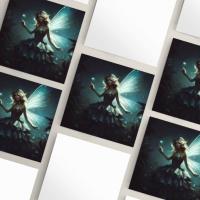 Fairy Cards, Large Note Card, Invites, Birthday, Gift Card