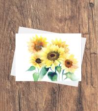 Sunflowers - Single Card or Bulk 10 Pack of Greeting Cards