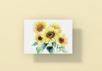 Sunflowers - Single Card or Bulk 10 Pack of Greeting Cards