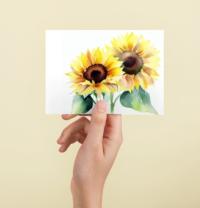 Sunflowers - Single Card or Bulk 10 Pack of Greeting Cards