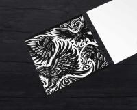 Set of 3 Cards, Raven Greeting Cards, Bulk Pack of Cards