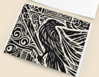 Set of 3 Cards, Raven Greeting Cards, Bulk Pack of Cards