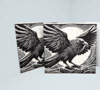 Raven - Large Cards, Notecards, Birthday, Invites