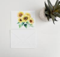 Sunflowers - Single Card or Bulk 10 Pack of Greeting Cards