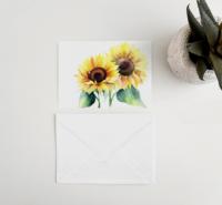 Sunflowers - Single Card or Bulk 10 Pack of Greeting Cards