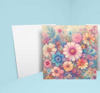 Floral Greeting Cards, Large Note Card, Invites, Birthday, Gift Card