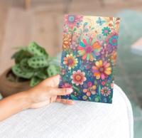 Floral Greeting Cards, Large Note Card, Invites, Birthday, Gift Card