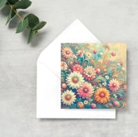 Set of 3, Flower Cards, Greeting Cards, Matching Designs, Bulk Pack of Cards