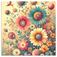Set of 3, Flower Cards, Greeting Cards, Matching Designs, Bulk Pack of Cards