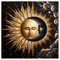 Sun and Moon - Greeting Cards