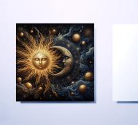 Sun and Moon- Greeting Cards, Set of 4 Designs, Bulk Pack of Cards