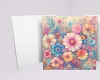 Floral Greeting Cards, Large Note Card, Invites, Birthday, Gift Card