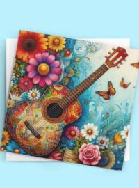 Matched Set of 3 - Greeting Cards, Guitar Bulk Pack of Cards