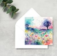 Floral - Greeting Cards, Gift Card, Birthday, Invites