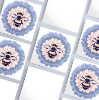 Bumble Bee Cards, Large Note Card, Invites, Birthday, Money Card