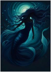 Mermaid Greeting Cards, Birthday, Invitations, Thank You Cards