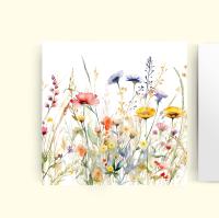 Set of Wildflower Gift Cards, 4 Designs, Bulk Pack of Cards