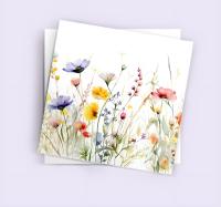 Set of Wildflower Gift Cards, 4 Designs, Bulk Pack of Cards
