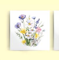 Set of Wildflower Gift Cards, 3 Designs, Bulk Pack of Cards
