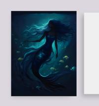 Mermaid Greeting Cards, Birthday, Invitations, Thank You Cards