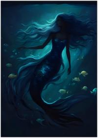 Mermaid Greeting Cards, Birthday, Invitations, Thank You Cards