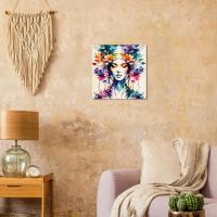 Wood Print, Floral, Original Art, Print on Wood, Ready to Hang