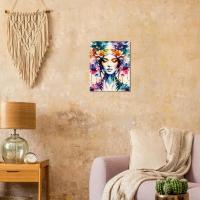 Wood Print, Floral, Original Art, Print on Wood, Ready to Hang