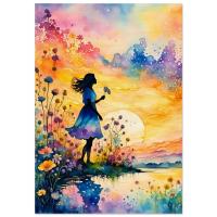 Wood Print, Original Art, Print on Wood, Ready to Hang