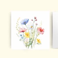 Set of Wildflower Gift Cards, 3 Designs, Bulk Pack of Cards