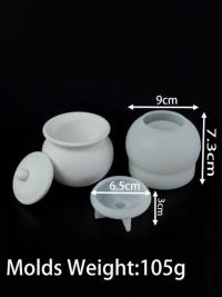 Mold - Jar with Lid Casting Mold - for Epoxy, Clay or other casting medium - Small Stash Jar, Candle Jar, or other uses