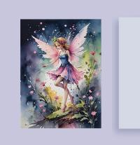 Fairy Greeting Cards, Set of 4 Designs, Bulk Pack of Cards
