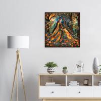 Floral Forest, Original Art, Print on Paper, Framed or Unframed
