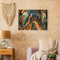 Floral Forest, Original Art, Print on Paper, Framed or Unframed
