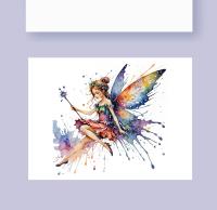 Fairy Greeting Cards, Set of 4 Designs, Bulk Pack of Cards